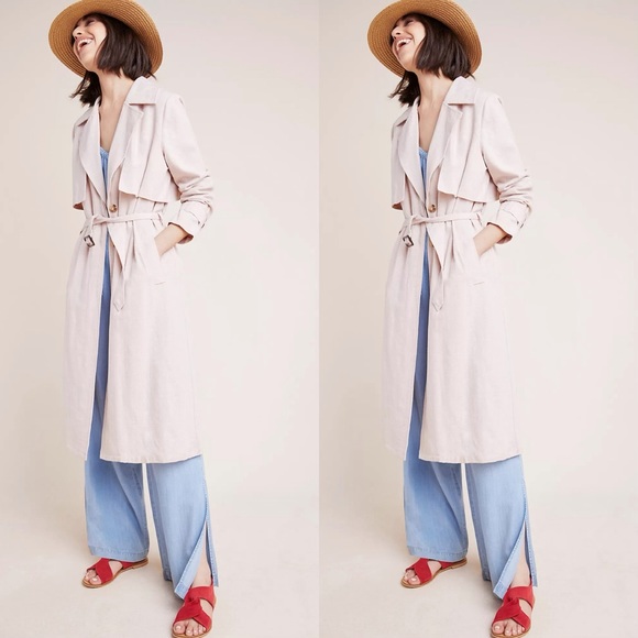 Anthropologie Blush Trench Coat - Picture 2 of 10